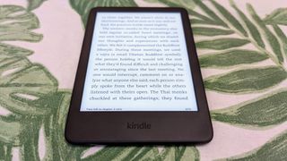 Amazon Kindle (2022) review: close up of book open on an ereader