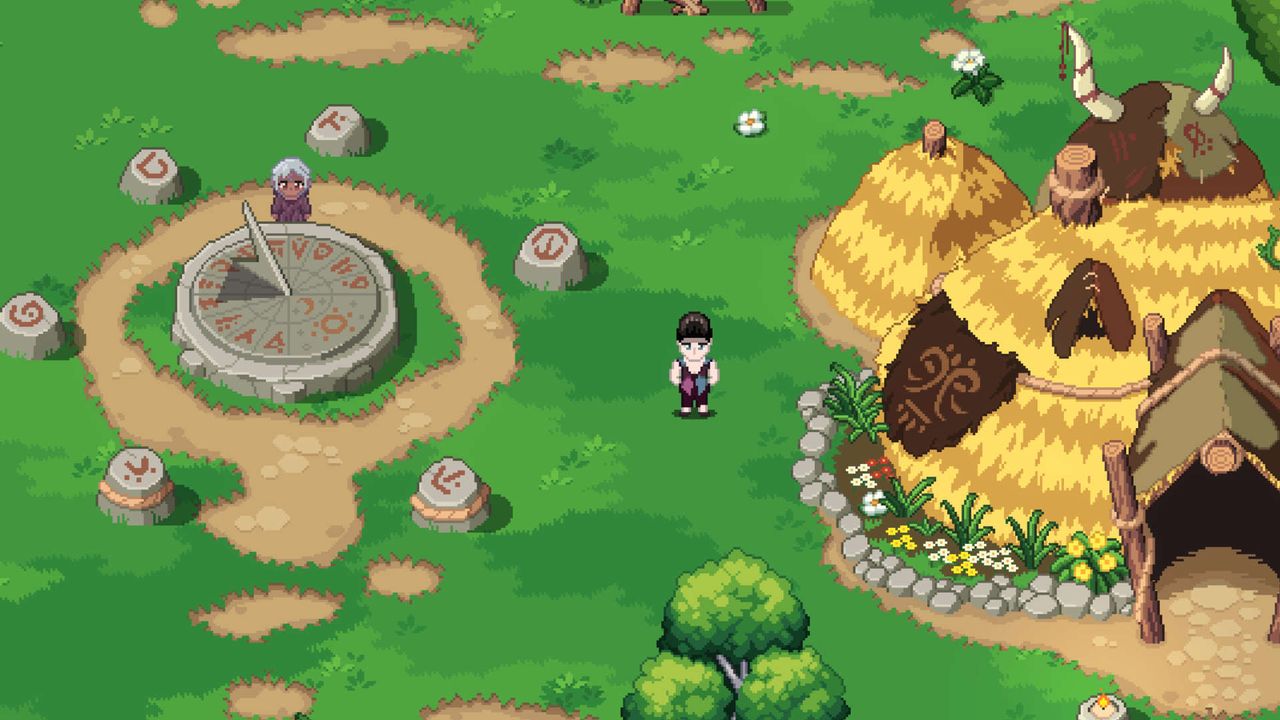 My character getting up to shenanigans in Roots of Pacha