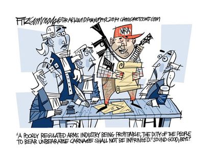 Political cartoons second amendment