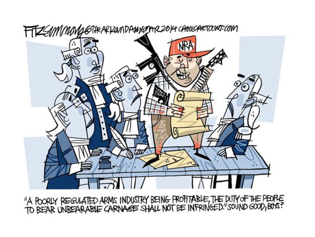 Political cartoons second amendment