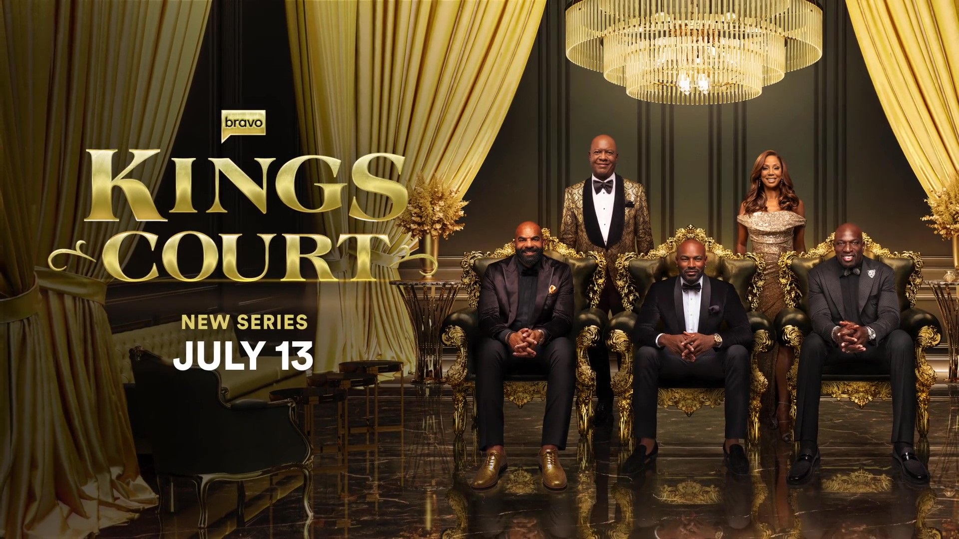 Key art for Kings Court featuring the cast