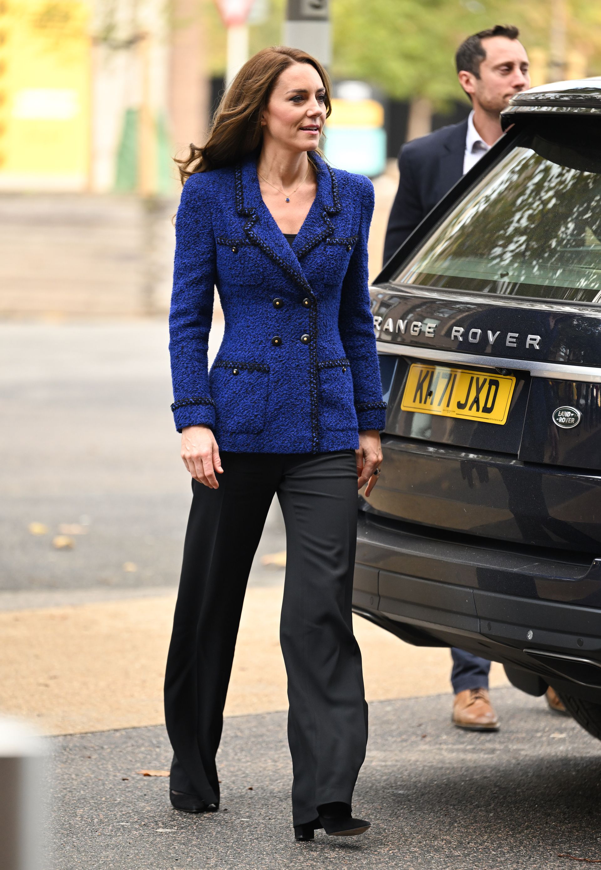 Princess Kate Dazzled in a Royal Blue Vintage Chanel Blazer | Marie Claire