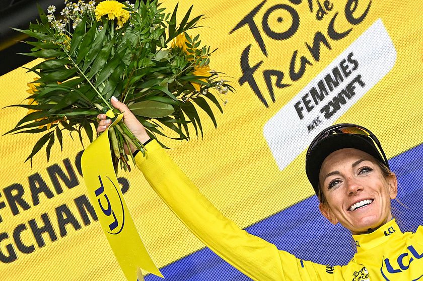 Pauline Ferrand-Prévot wears the yellow jersey at the Tour de France Femmes after her stage 8 victory