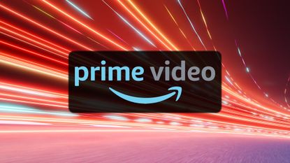 Prime Video logo on a laser speed abstract background