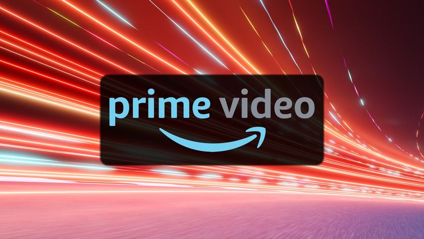 Prime Video logo on a laser speed abstract background