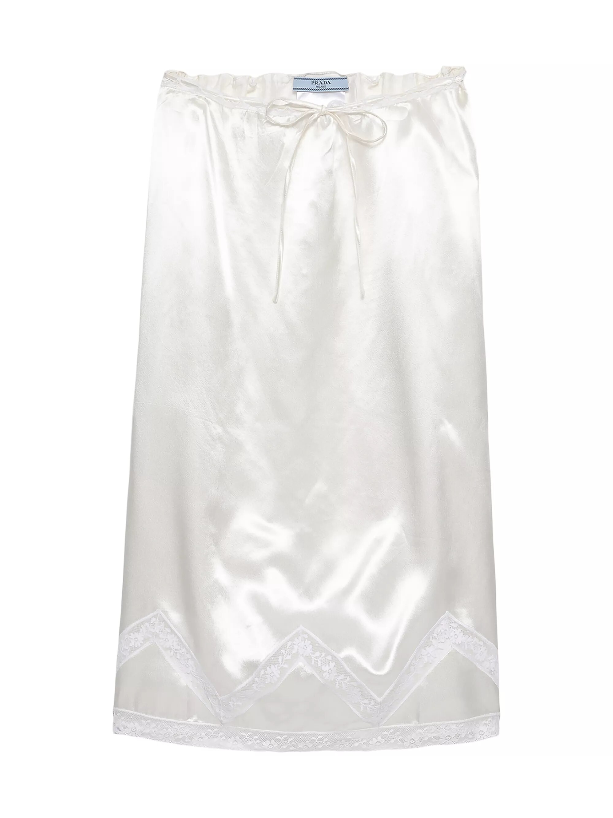 Embroidered Satin Skirt