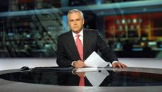 Huw Edwards in the studio for the Ten O’Clock News