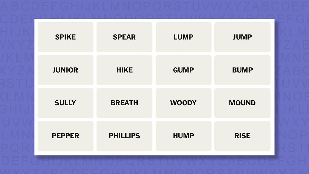 NYT Connections hints for game 979 on a purple background