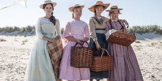 The Little Women 2019 cast sisters on the beach