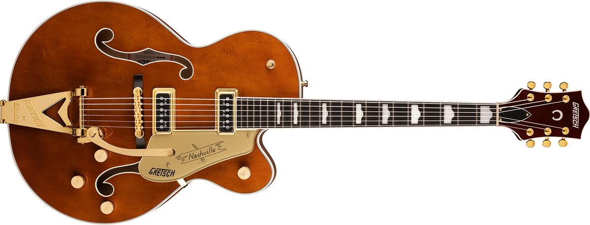 Gretsch G6120TG-DS Players Edition Nashville Hollow Body DS String-Thru Bigsby Gold Hardware Roundup Orange