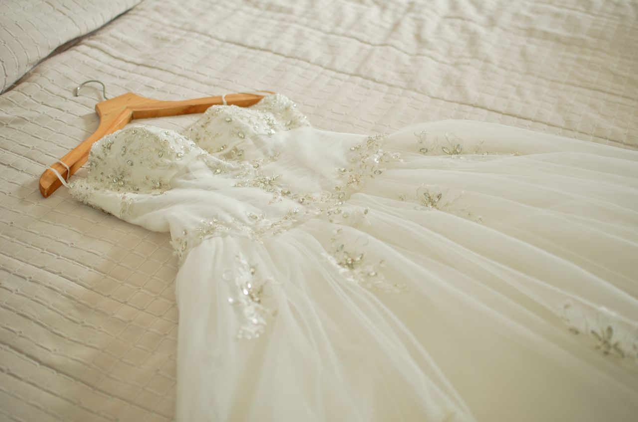 Shared wedding dresses.