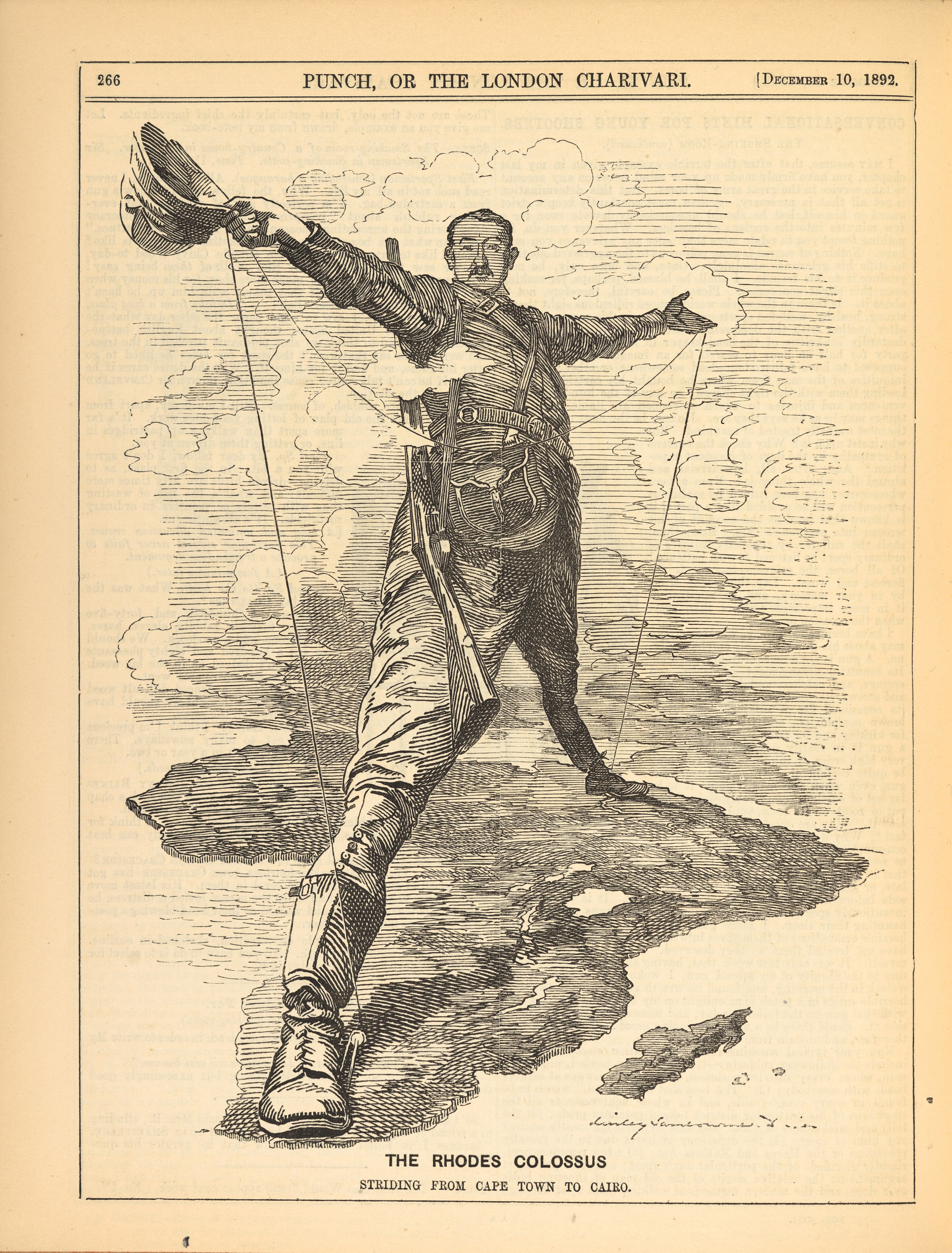 Punch illustration The Rhodes Colossus