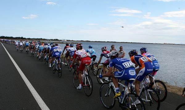 The race skirted the coast on stage five, making for a windy day.