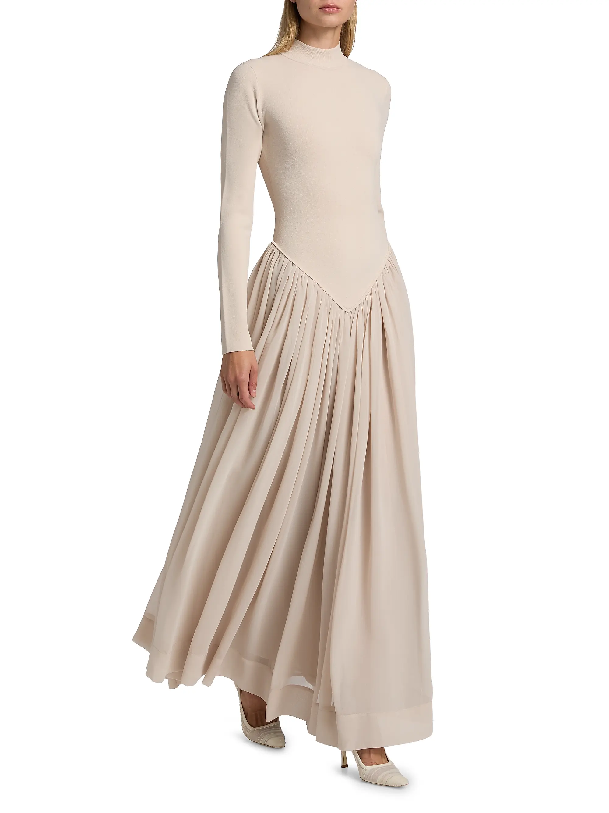 Speck Knit Long-Sleeve Maxi Dress