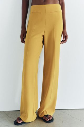 Zw Collection Flared Trousers With Pockets