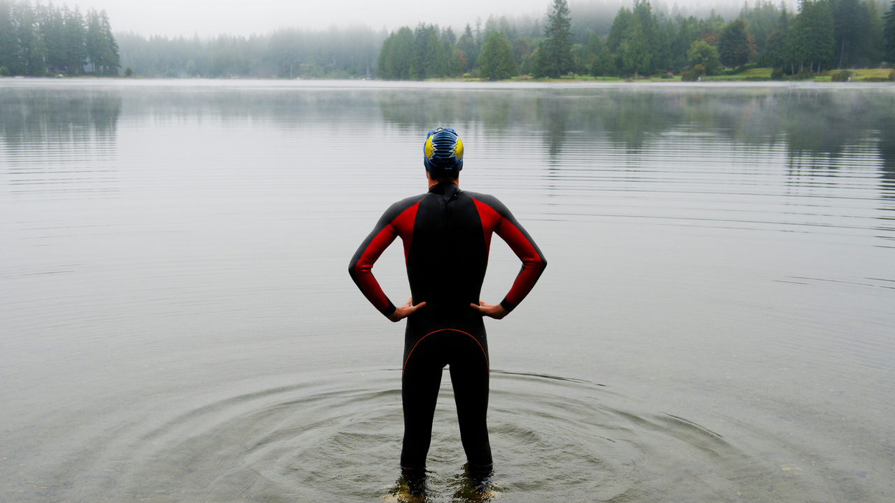 Person in wet suit