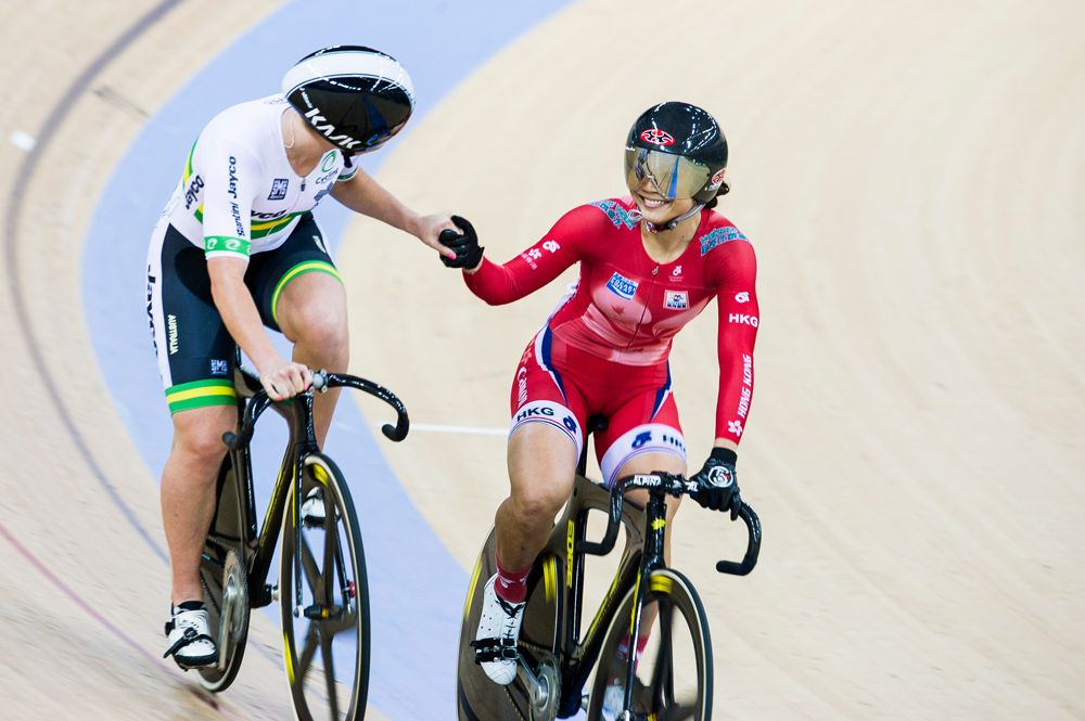 Wai Sze Lee (R) of Hong Kong and Kaarle McCulloch of Australia