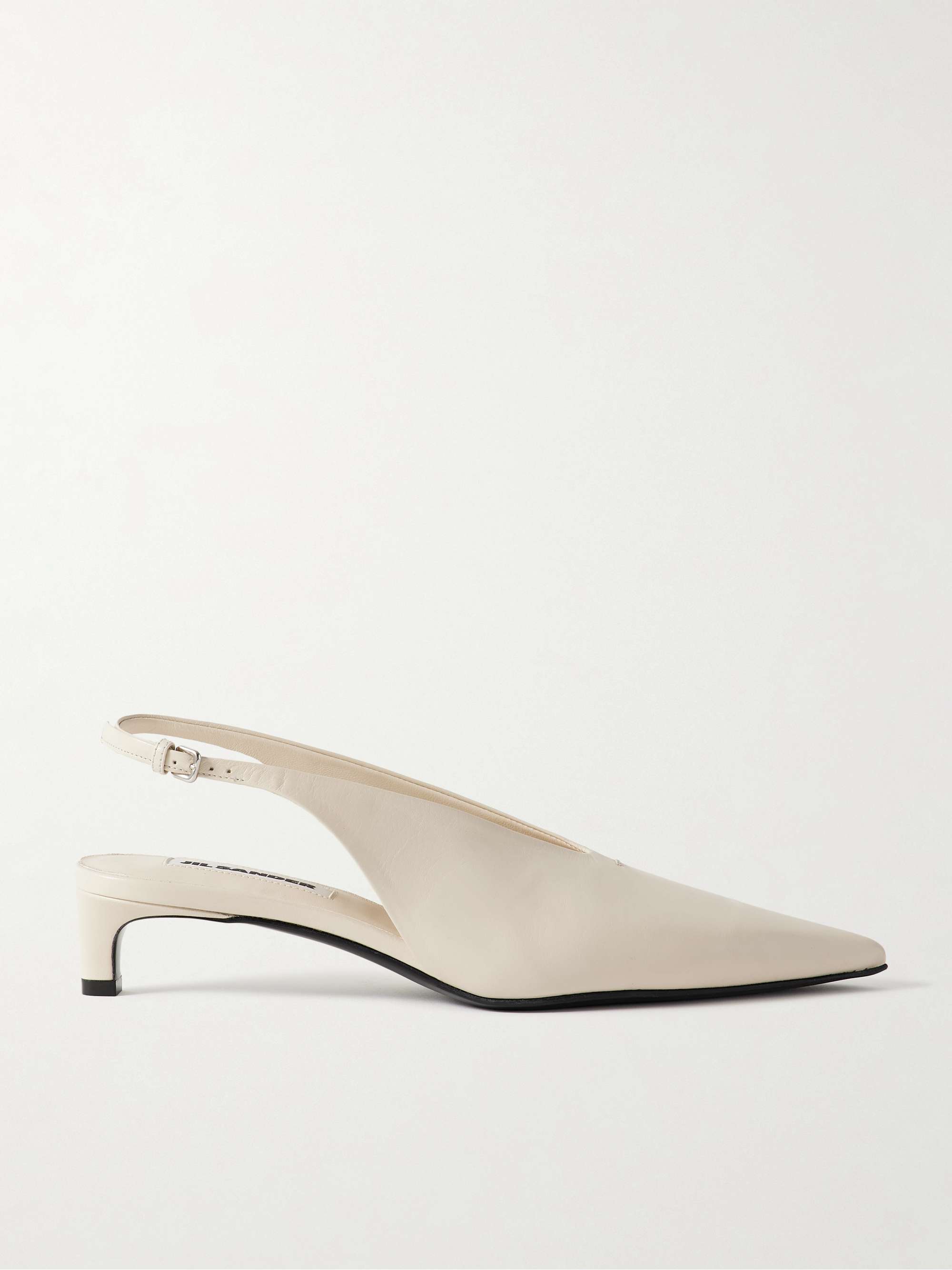 Leather Slingback Pumps