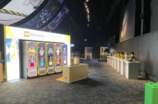 The Lego Education Build to Launch exhibit at the Kennedy Space Center Visitor Complex in Florida.