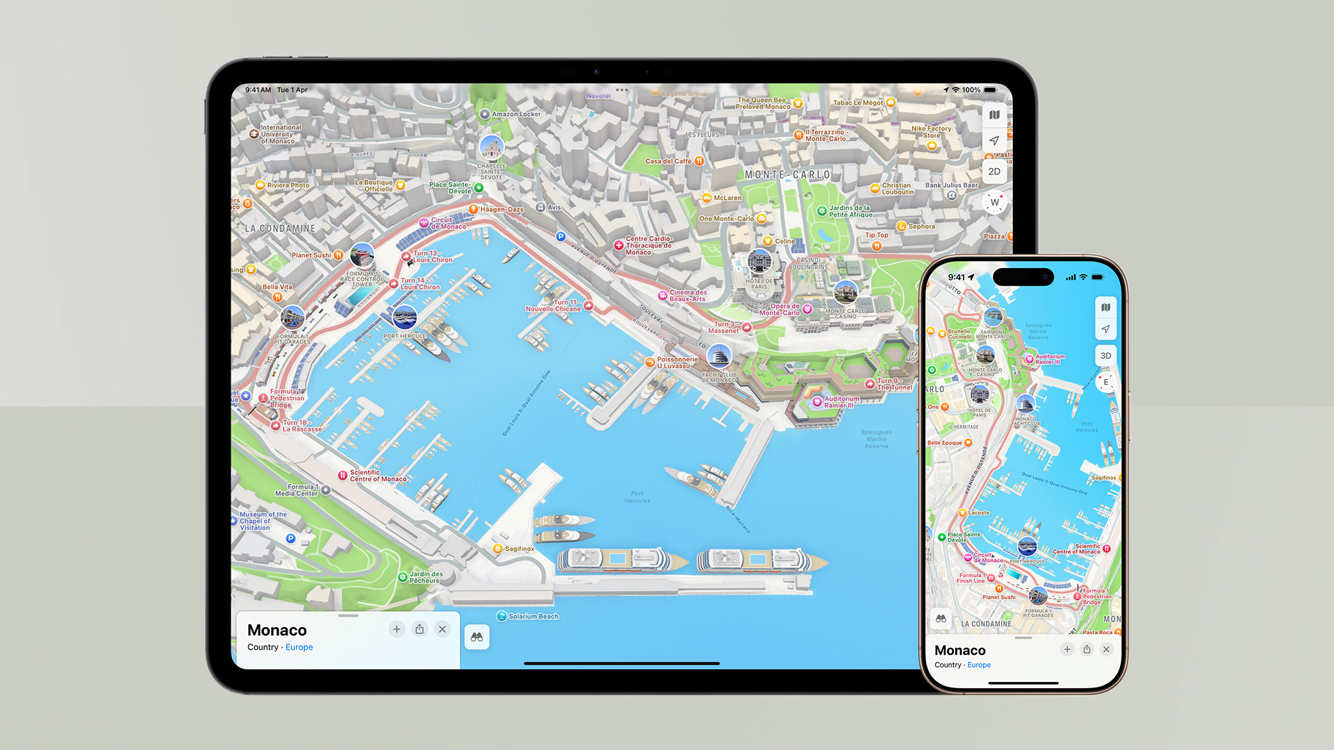 Apple Maps – F1 Monaco track