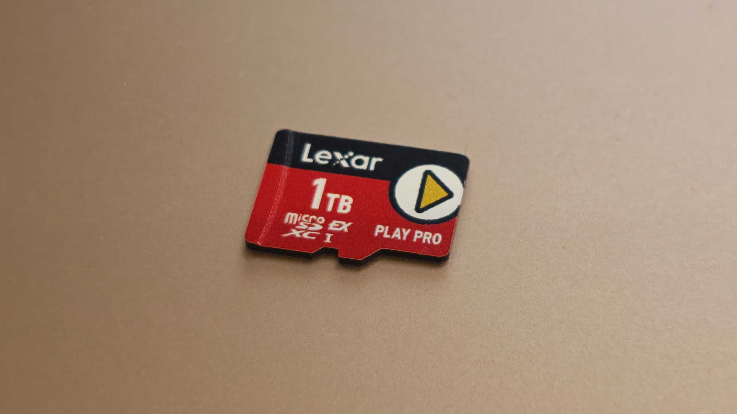 The Lexar Play Pro microSD Express Card.