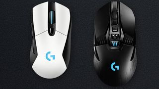 The Logitech G703 to the left with the G903 sat right