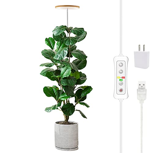 Plant Grow Light,yadoker Led Growing Light Full Spectrum for Indoor Plants,height Adjustable, Automatic Timer, 5v Low Safe Voltage,idea for Large Plant Light