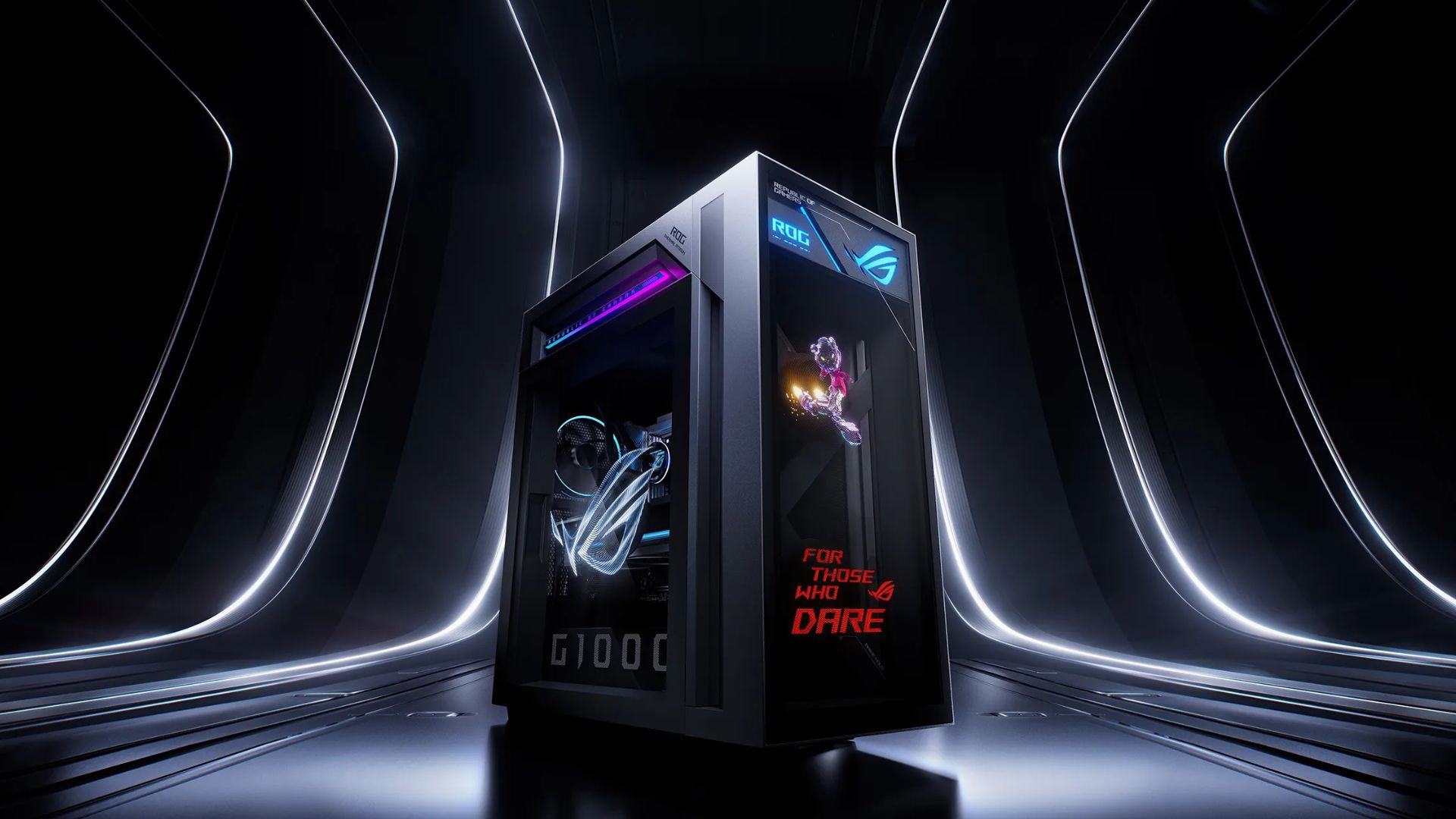 A marketing image for the Asus ROG G1000