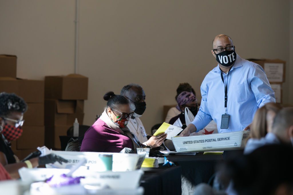 Vote counting in Atlanta.