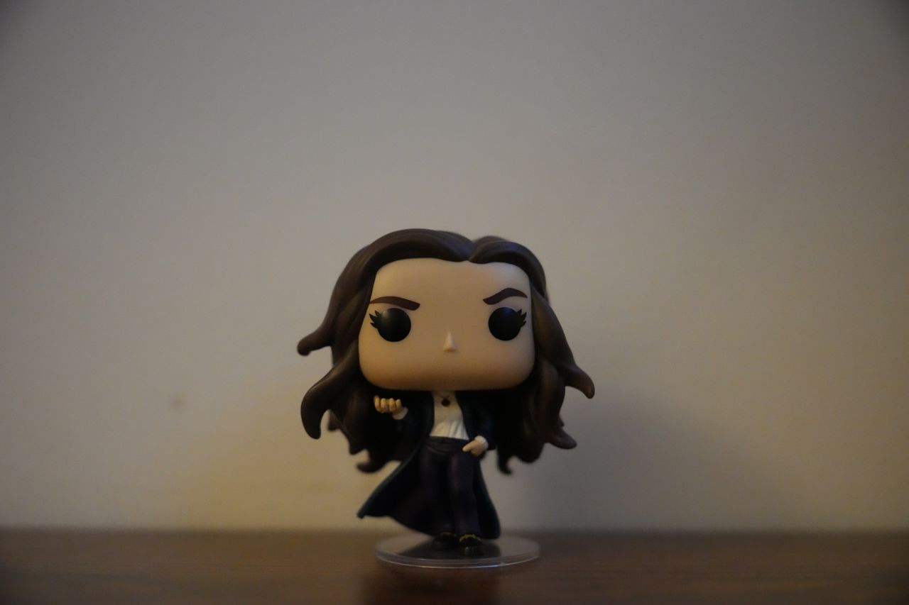 A photo of a Funko Pop bobblehead, taken on a Sony A1 II mirrorless camera and with a Sony FE 28-70mm F2 GM lens