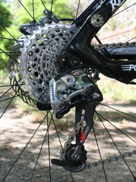 The new SRAM XX rear derailleur is based on the existing X.0 but also borrows a number of key features from the road-going Red group.