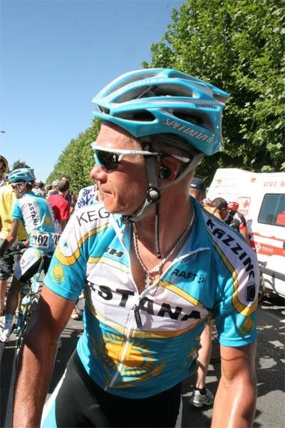 Alexandre Vinokourov (Astana) at the end of stage 6.