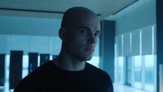 Joshua Orpin as bald Superboy in Titans Season 4