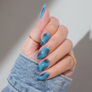 Blue Tortoise Aura Nails