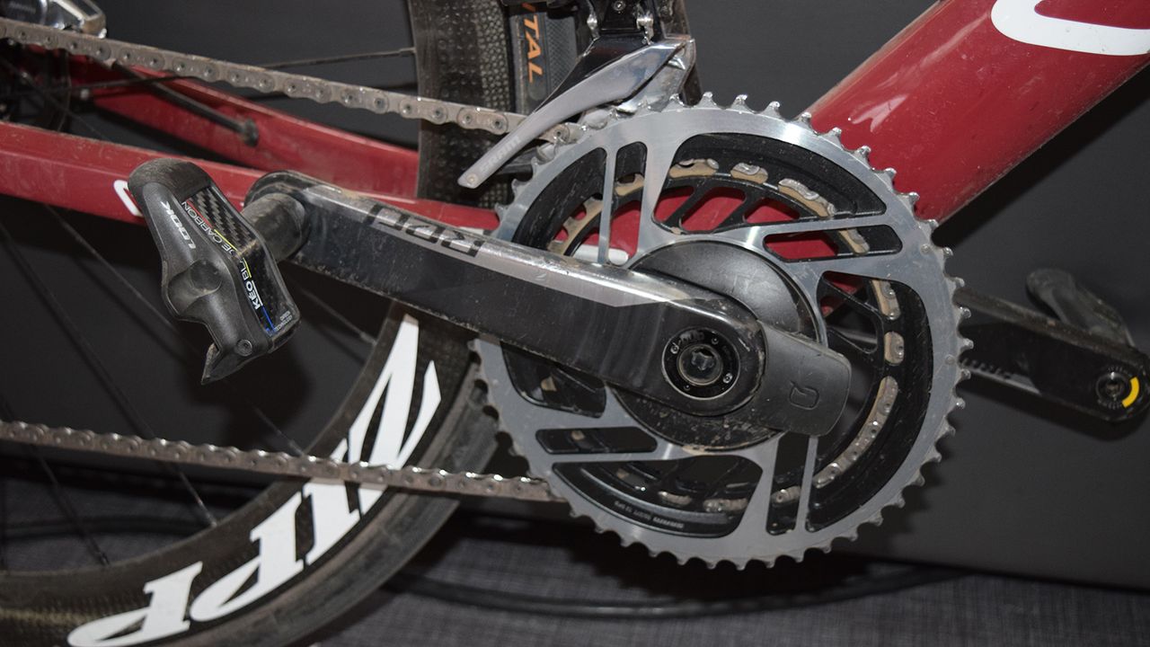 Katusha-Alpecin stuck with a traditional 2X drivetrain on the new SRAM groupset, unlike Trek-Segafredo who opted for a 1X setup