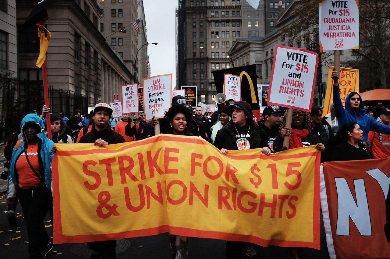 A protest in New York.