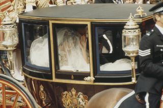 Princess Diana on her 1981 wedding day