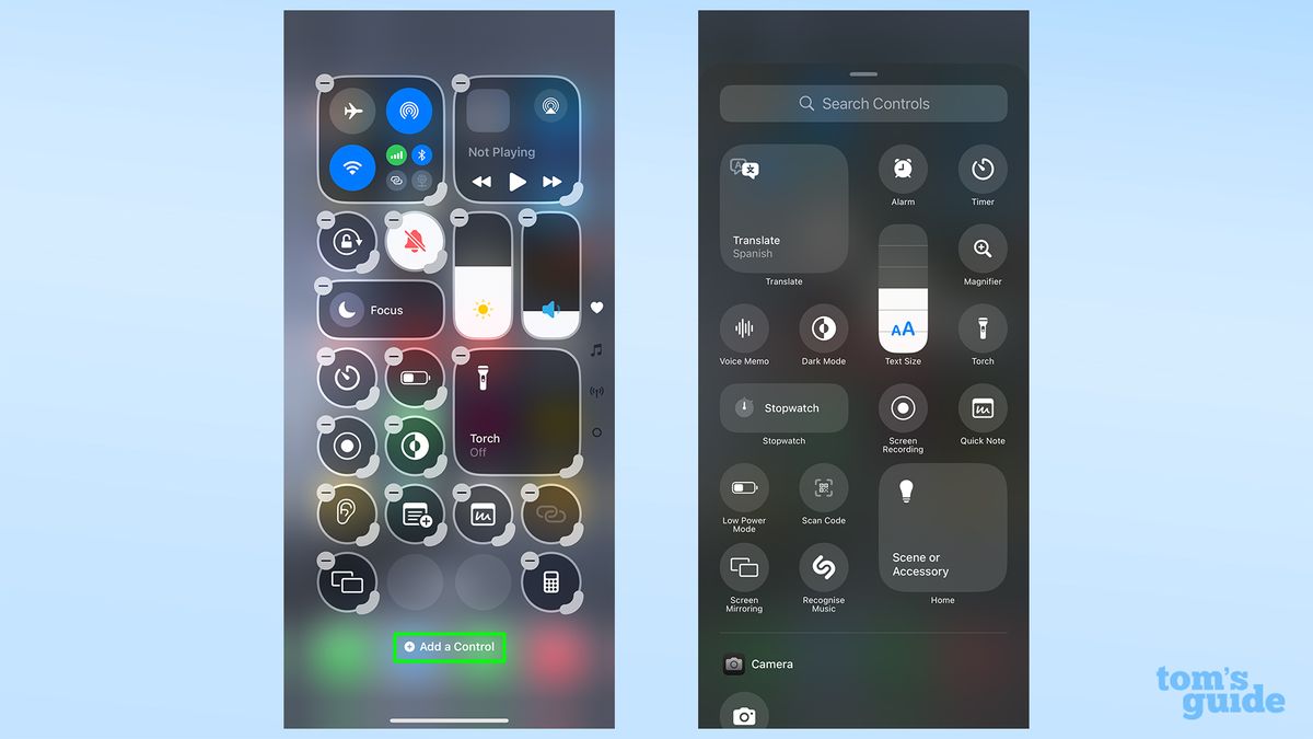 How to customize iPhone Control Center in iOS 18 Tom's Guide