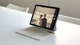 A screenshot showing an iPad from a video promoting iPad app Pencilera 