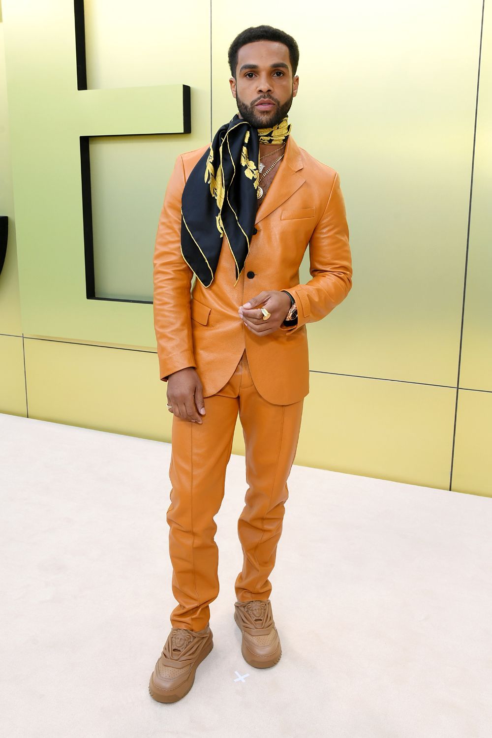 Versace Runway Show Front Row: Lucien Laviscount