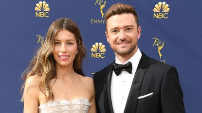 Jessica Biel, Justin Timberlake arrives at the 70th Emmy Awards on September 17, 2018 in Los Angeles, California