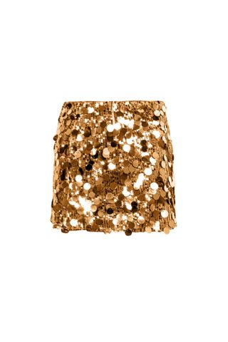 Oceane Bronze Disc Mini Skirt by Amy Lynn