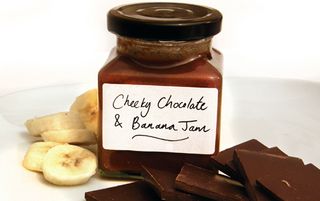 chocolate spread, banana jam, chocolate and banana