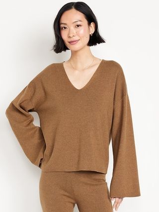 Old Navy Bell-Sleeve V-Neck Sweater