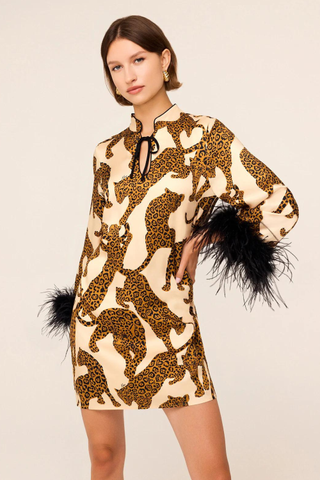 Carlotta Leopards Print Mini Dress