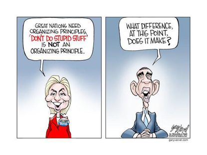 Obama cartoon political Clinton
