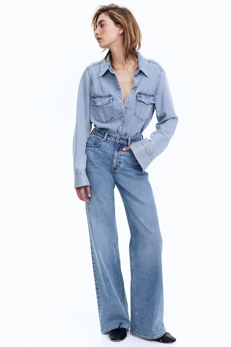 Wide High Jeans