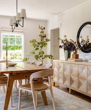 light and airy dining room