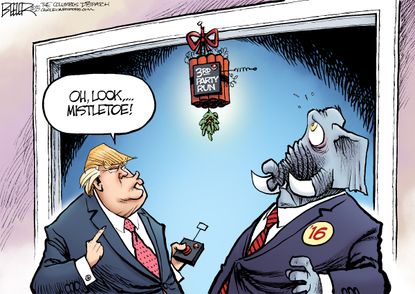 Political cartoon U.S. Donald Trump GOP 2016 Christmas