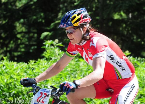 Rebecca Rusch (Specialized) on her way to a sixth place finish.